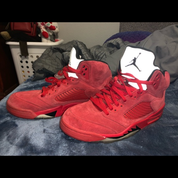 Air Jordan 5 retro red Size 10 - Picture 2 of 2